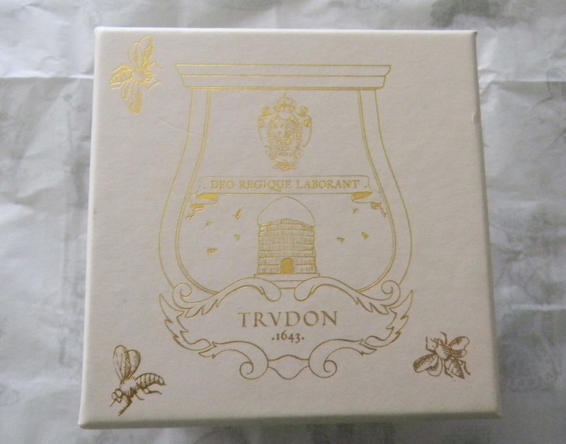 EMPTY Trudon Cire Candle Box + Tissue, pamphlet, etc. 3.75  x 3.75 x 4.25 inches