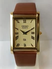 VINTAGE SEIKO SLIM QUARTZ CREAM DIAL JAPAN MEN'S WORKING DRESS WATCH
