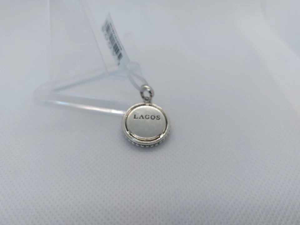 Colgante LAGOS Plata Esterlina y Jaspe Rojo Calavera Huesos Cruzados ¡Valor de $400! Foto 2 de 3