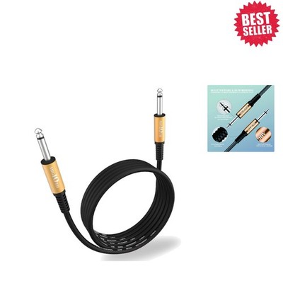 30 ft Flexible Guitar Cable with Nickel Plated Connectors for Stage Use