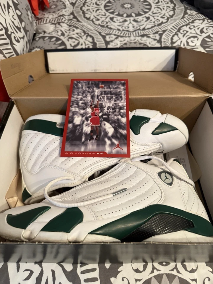 Jordan 14 Forest Green 男式运动鞋 9 码 — 第 2/4 张图片