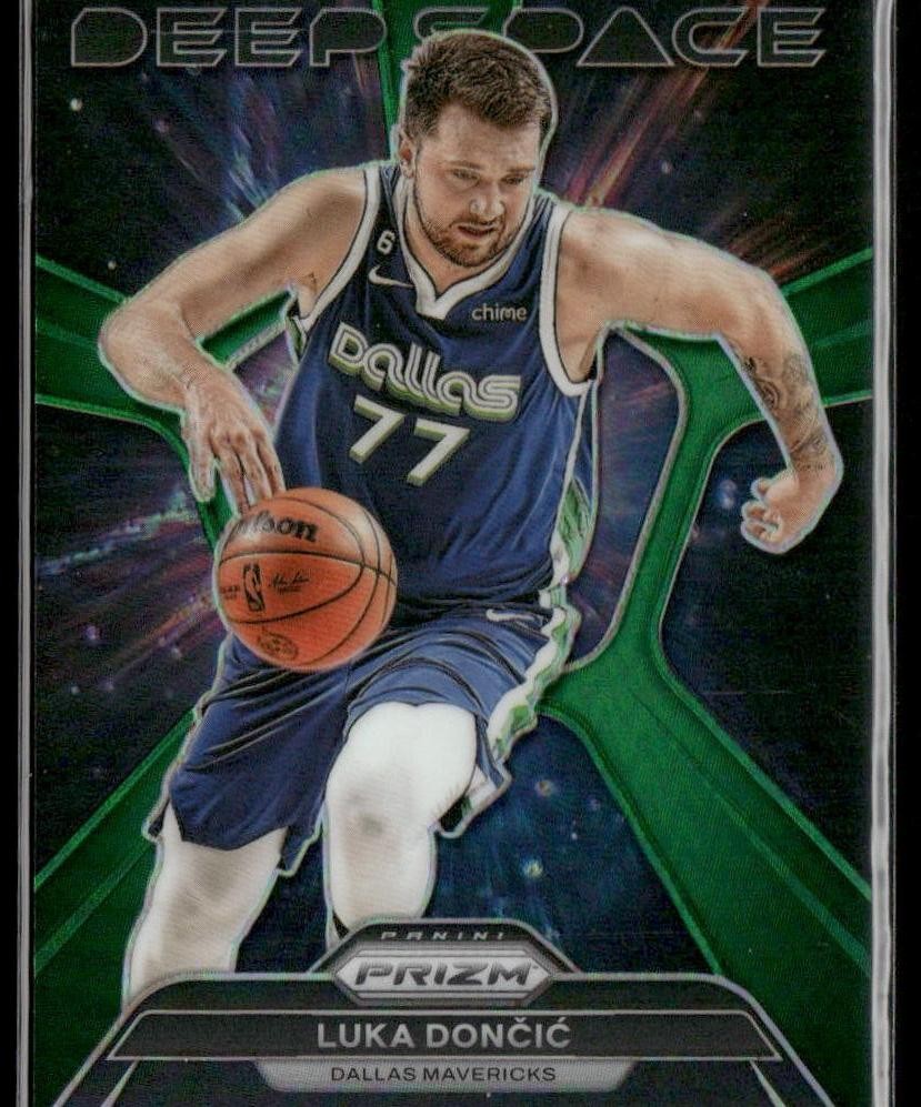 2023-24 Panini Prizm #6 Luka Doncic Deep Space Prizms Green