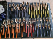 Fiesta Ware Merengue Flatware Silverware 51 Pieces Multicolor Set Well Loved