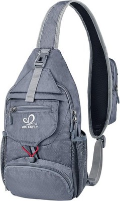 WATERFLY Brusttasche Sling Bag Klein: Faltbarer Herr Crossbody Bodybag Crossbag