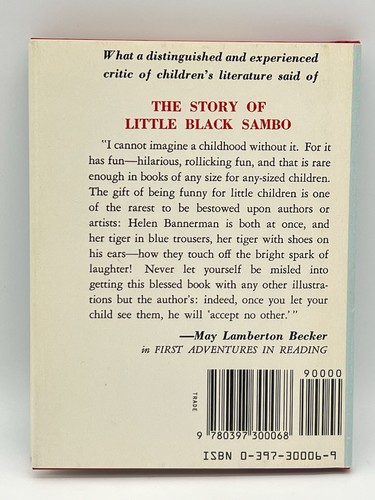 THE STORY OF LITTLE BLACK SAMBO, Helen Bannerman, Authorized American Edition - Picture 2 of 6