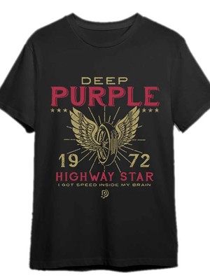 Deep Purple Highway Star T-Shirt 1972 Vintage Rock Cotton Crew Neck Summer