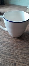 John Lewis Stoneware  Blue Rimmed Mug.