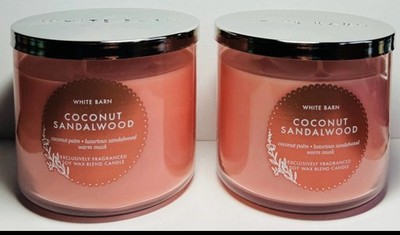 Set Of 2 COCONUT SANDALWOOD 3 Wick CANDLE  ~ Bath & Body Works
