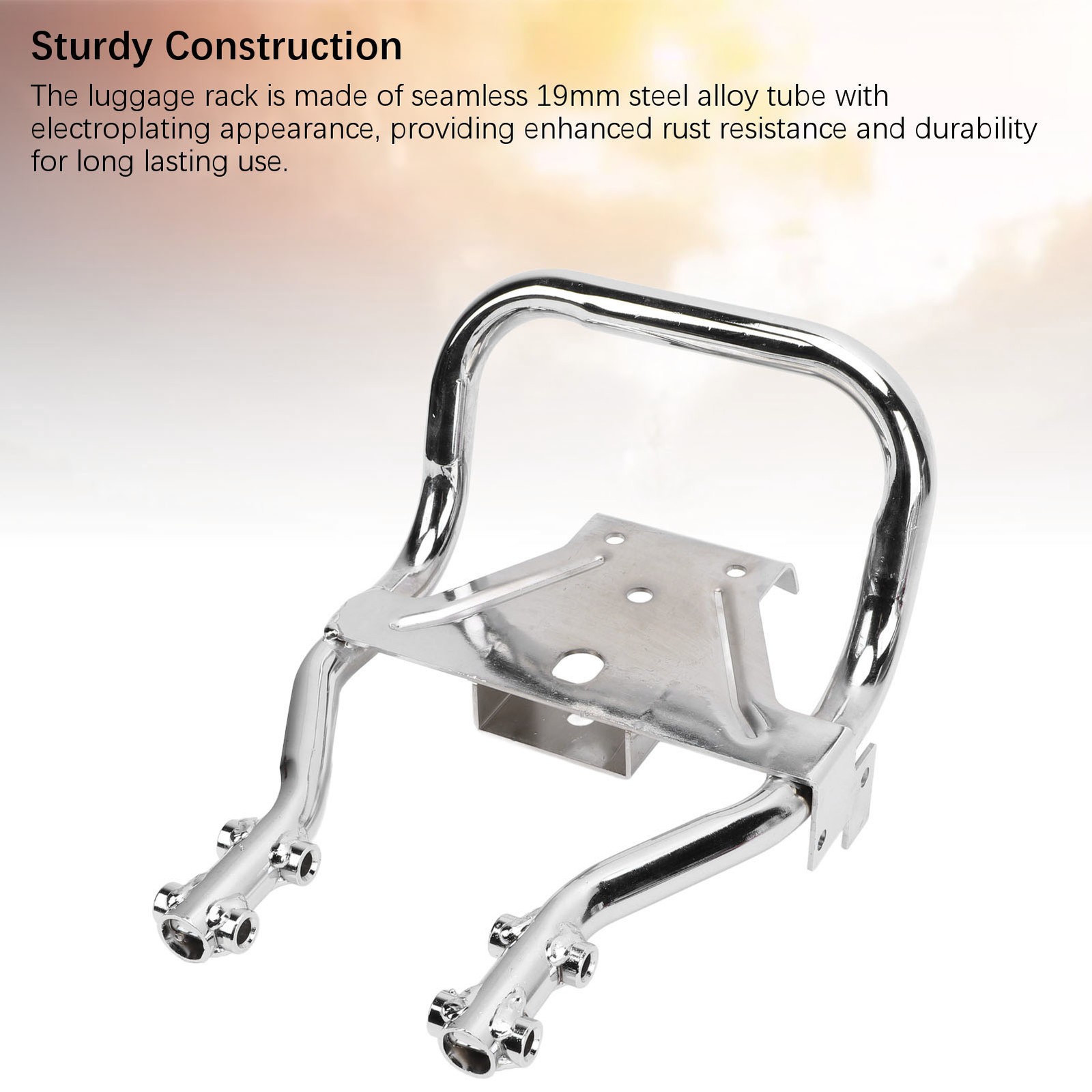 °Motorcycle Rear Luggage Rack Steel Alloy Tail Cargo Storage Shelf Replacement
