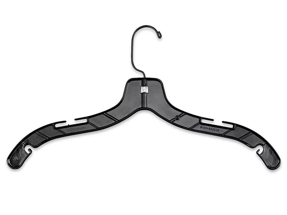 Plastic Dress Hangers 100 Black 17