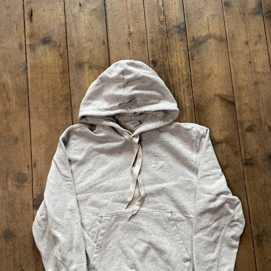 Nike grey hoodie pullover deals
