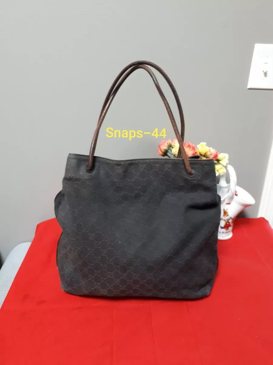 Black Gucci GG Canvas Tote Bag