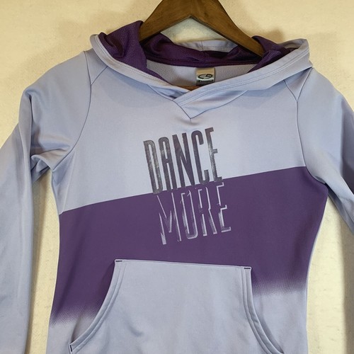 Champion “Dance More” Girls Hoodie Jacket Pullover Purple Large (10/12) - Picture 2 of 9