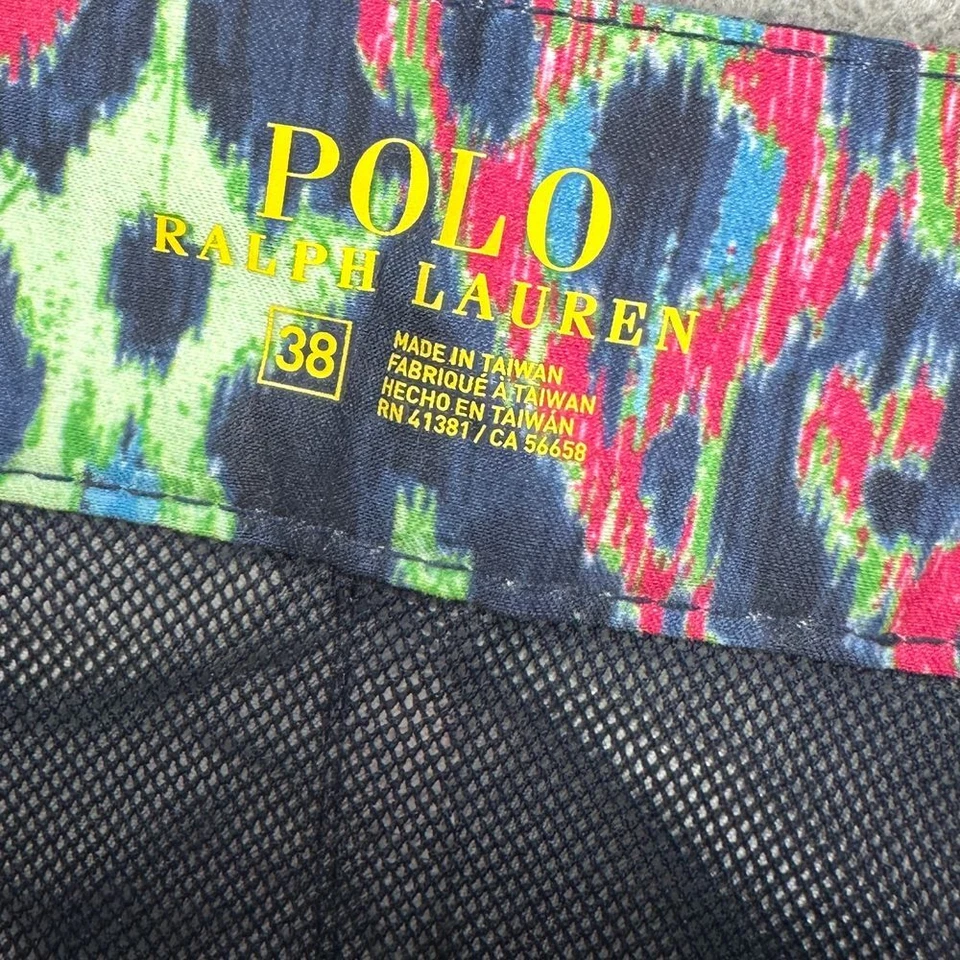 Polo Ralph Lauren Swim Trunks Mens 38 Multi Monaco Abstract Watercolor Floral - Image 3 of 4