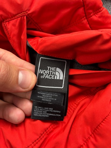 The North Face Puffer Jacket Boys M Red Reversible Fu Zip Fleece Lined - Picture 5 of 10
