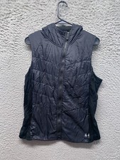 Smartwool Vest Womens Black Large Sleeveless Hooded Merino Wool Outdoor Active