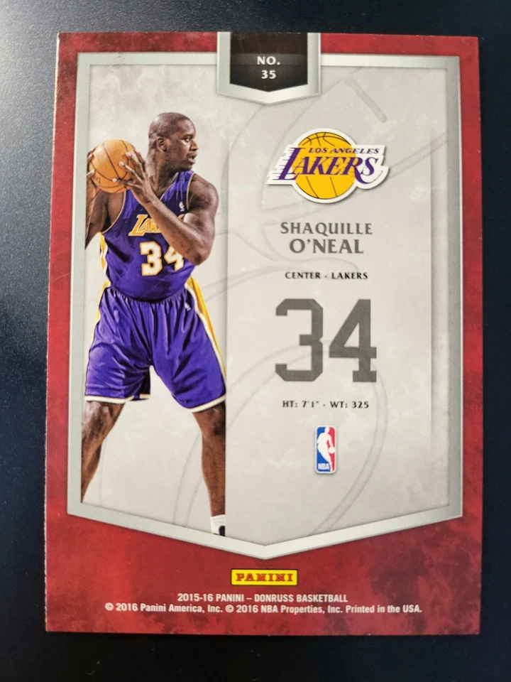 2015-16 Donruss Shaquille Shaq O'Neal ELITE card #35 - Image 2 of 2