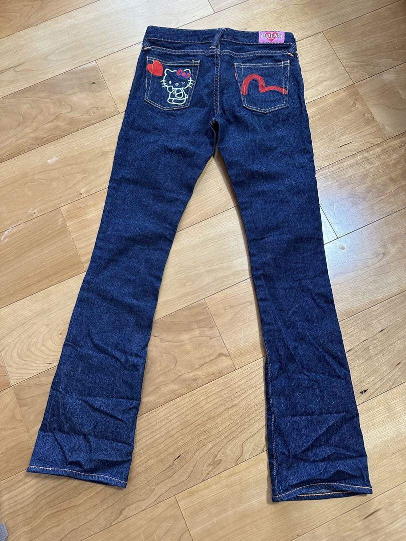 hello kitty × evisu チビT EVISU x Hello Kitty Collaboration Denim Jeans Pants Selvedge