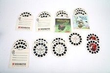 Lot of 23 Reels Vtg GAF Viewmaster Reels Vacation Travel  Animals Lot Booklet