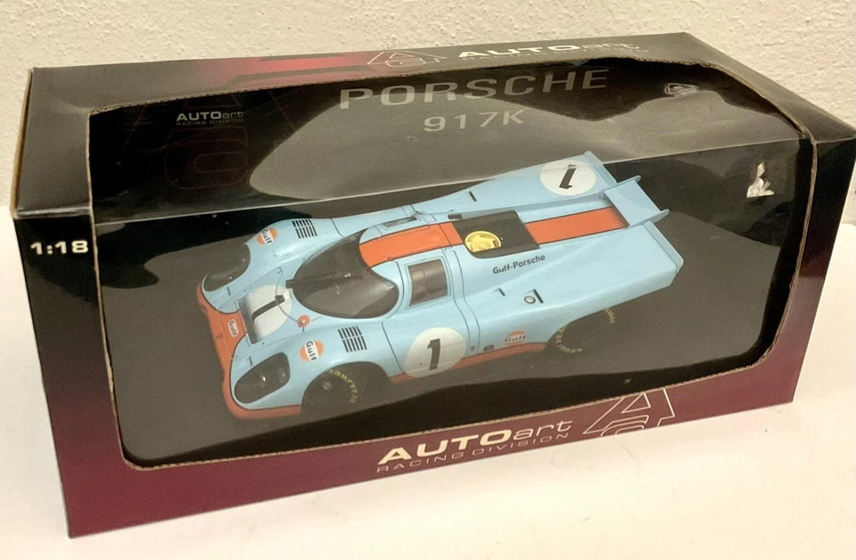 AUTOart Racing Division Porsche 917K 1971 - Pale blue with orange GT stripe. #01 - image 2 of 4