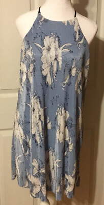 Charlotte Russe M Pleated Blue Floral Mini Slip Dress Key Hole Back Lined | eBay Charlotte Russe M Pleated Blue Floral Mini Slip Dress Key Hole Back Lined | eBay