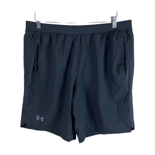 NEW Under Armour Mens Launch 10 inch Shorts XL Black Lined Vented Athletic