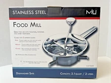 Miu France Stainless Steel Food Mill with 3 Grinding Sizes 2.1 Quart