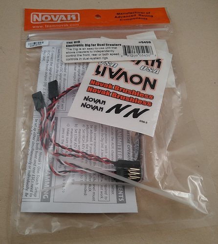 Novak THE DIG Electronic Dig for Dual Rock Crawlers NOV5450 RC Truck Parts Rare - Picture 7 of 7