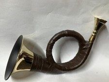 Small BB Pocket French Horn Made Of Brass With brass Mouthpiece  Leather.
