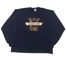 Vintage 90s College Sweatshirt Mens Large Blue Union Pullover Hipster USA Made