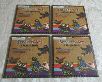 Scratch Art 4 Magic Birds (Lot of 4 Kits) Ages 5+ Regent Products Corp. 