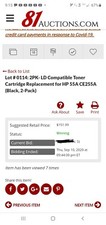 LD COMPATIBLE TONER CARTRIDGE REPLACEMENT FOR HP 55A CE255A BLACK