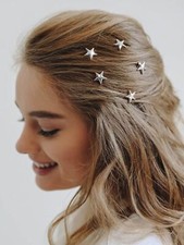 5 Pack Gold Hair Pins Silver Star Hair Clips Bridal Hair Piece Wedding Hair