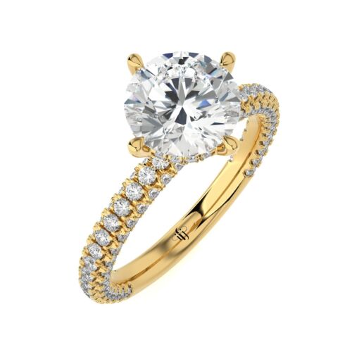 Anello di Fidanzamento Diamante Coltivato in Laboratorio 2,35Ct Certificato IGI Taglio Tondo Oro Bianco 14k - Foto 13 di 17