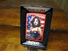 PATRIOTIC PINUP GIRL ZIPPO LIGHTER MINT IN BOX