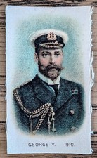 1911 Three Castles Silk Cigarette Card Kings & Queens England Card - George V