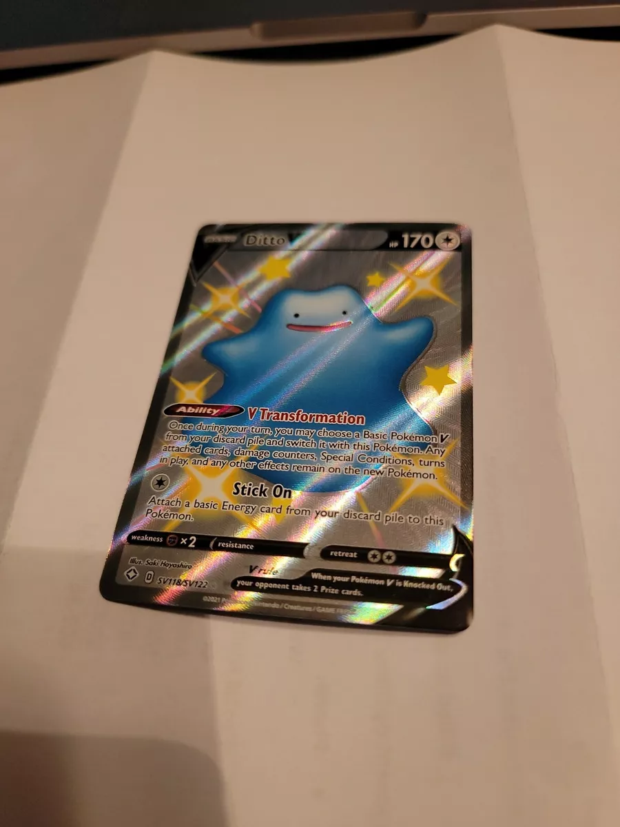 Ditto V SV118/SV122 Shiny Holo Rare Shining Fates Pokemon TCG NM