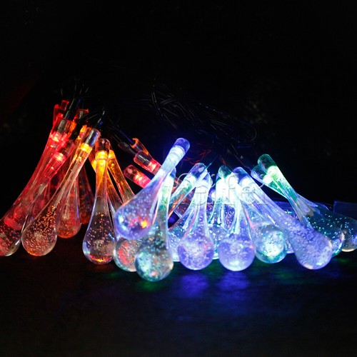 Weihnachts Licht 30 LED Regentropfen Solar-Lichterkette Für Garten, Patio - Bild 11 von 11