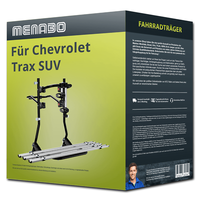 Menabo FahrradträGer Stand Up 2 Schwarz/Silber FüR Daihatsu Trevis 2 FahrräDer