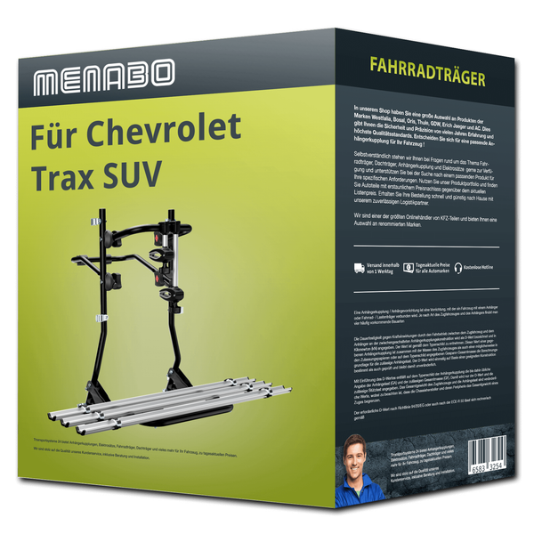 Menabo FahrradträGer Stand Up 2 Schwarz/Silber FüR Daihatsu Trevis 2 FahrräDer-image