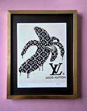 🔥  AIDAN FLUX | Hand Signed Original Print Framed LtdEd COA " LUXURY BANANA "