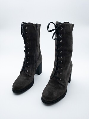 gadea Damen Stiefel Stiefelette Schnürstiefelette grau Gr 39 EU Art 18763-80