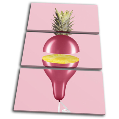 Ananas Konzept Ballon Essen Küche VOLL LEINWANDBILD WANDBILD Bild Druck