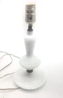 Vintage Boudoir Dresser Table Nursery Lamp White Hobnail Milk Glass 🥛💡👶🏻