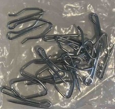 14 Heavy-Duty Offset Pin-On Drapery Curtain S Hooks 1.25  Silver Metal