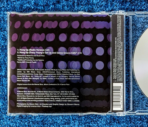MADONNA HUNG UP CD SINGLE PART 1 EU/UK 2005 Confessions Pink Promo Hype - Picture 3 of 6