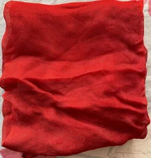 Solid Red Crepe Dupatta Scarf Hijab Head Wrap Crinkle Chiffon Full Dupatta