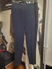 Elie Tahari Navy Blue Crepe Straight Leg Pants 4