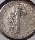 1936-D Mercury Dime 10c Denver Mint 90% Silver (#52q-9451-F15) Winged Cap
