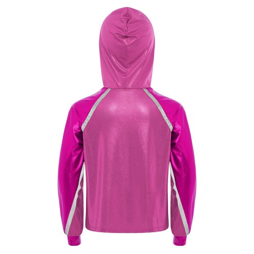 Kids Girls Shirt Street Jacket Long Sleeve Pullover Metallic Sweatshirts Dance - Picture 25 of 34